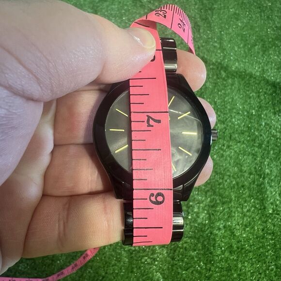 Womens Michael Kors Slim Runway Black Stainless Steel Wrist Watch Pre Owned - Picture 6 of 6